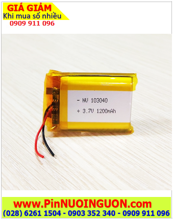 Pin LiPolymer 103040, Pin sạc 3.7v Lithium LiPolymer 103040 với 1200mAh /10mmx30mmx40mm