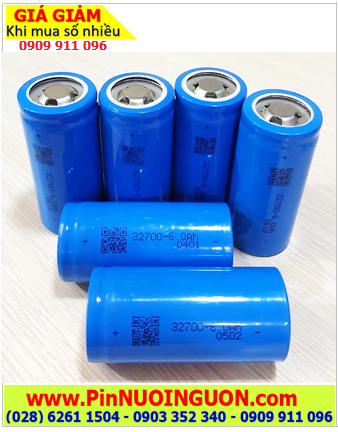 LifePO4 32700, Pin sắt LifePO4 32700 3.2v 6000mAh /xả tức thời 80A, Nội trở 5.5-5.9mΩ |HẾT HÀNG