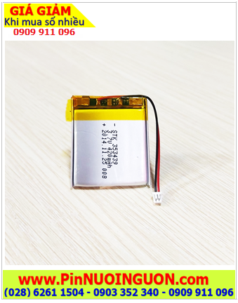 Lipo 353439, Pin sạc 3.7v Lipolymer 353439 (420mAh, 3.5mmx34mmx36mm) /Đã gắn sẳn mạch sạc