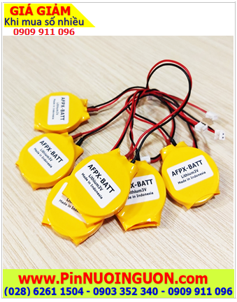 Pin AFPX-BATT, Pin nuôi nguồn CMOS 3V ltihium AFPX-BATT chính hãng (Loại Zắc Cắm như hình) _Xuất xứ Indonesia