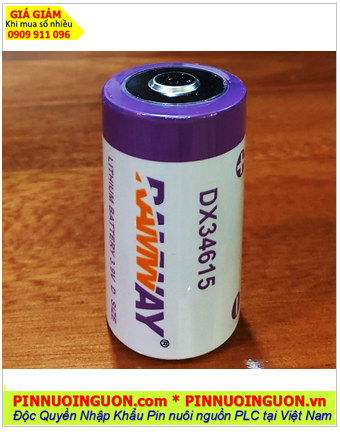 Pin RAMWAY DX34615 lithium 3.9v, Pin nuôi nguồn PLC RAMWAY DX34615 lithium 3.9v 16600mAh chính hãng
