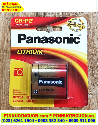 Panasonic CR-P2PA/1B, Pin 6v lithium Panasonic CR-P2, 2CP4036 chính hãng /Xuất xứ Mỹ (USA)