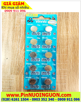 COMBO 1vỉ 10viên Pin VINNIC L1131F, AG10, LR1130 _Giá 25.000đ/Vỉ 10viên