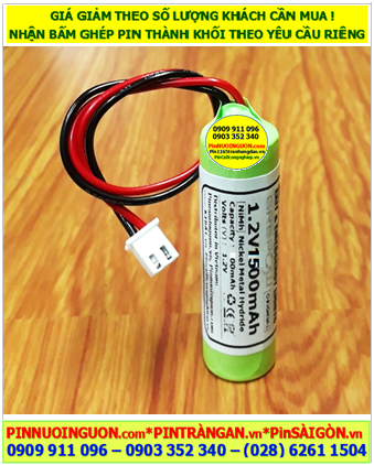 Pin đèn Exit 1.2v AA1500mAh, Pin đèn khẩn cấp 1.2v AA1500mAh, Pin đèn thoát hiểm 1.2v AA1500mAh chính hãng 