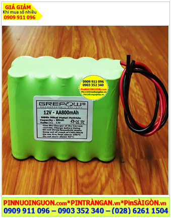 Pin sạc 12v-AA800mAh, Pin sạc NiMh chất lượng cao GREPOW 12v-AA800mAh chính hãng 
