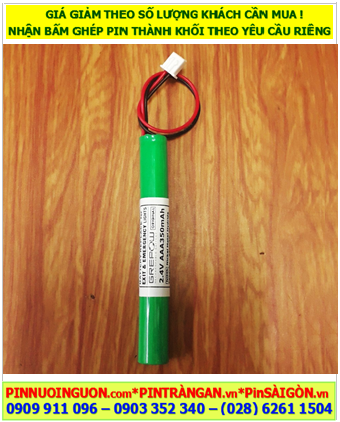 Pin sạc 2.4v 350mAh; Pin đèn Khẩn cấp 2.4v 350mAh; Pin sạc đèn Exit 2.4v 350mAh; Pin đèn sự cố khẩn cấp 2.4v 350mAh chính hãng 