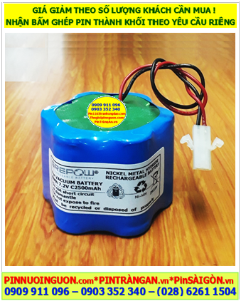 Pin sạc 7.2v-C2500mAh, Pin máy hút bụi 7.2v-C2500mAh /Thay pin hút bụi 7.2v-C2500mAh chính hãng