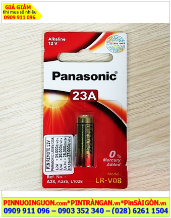 Pin 12v LR-V08 _Pin A23; Pin Remote điều khiển Panasonic LR-V08 A23 _Made in Thailand _Vỉ 1viên