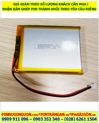 LP-645464, Pin sạc 3.7v Li-polymer LP-645464 (6.4mmx54mmx64mm) 3500mAh /Đã gắn mạch sạc