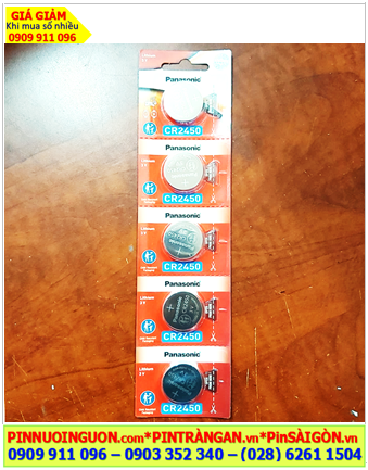 COMBO 1vỉ 5viên Pin Panasonic CR2450 lithium 3v chính hãng _Giá chỉ 115.000đ/ Vỉ 5viên