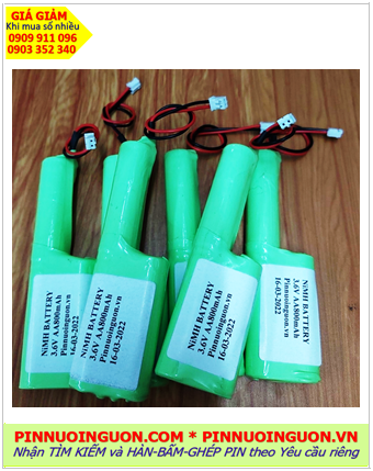 Pin sạc 3.6v-AA800mAh, Pin đèn Exit thoát hiểm, Pin đèn sự cố khẩn cấp 3.6v-AA800mAh chính hãng