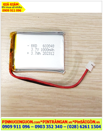 Lipolymer 603048, Pin sạc 3.7v Li-polymer 603048 (6mmx30mmx48mm) 1000mAh /Đã có mạch sẳn