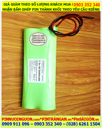 Pin sạc 7.2v-SC3000mAh, Pin sạc NiMh 7.2v-SC3000mAh, Pin sạc chất lượng cao GREPOW 7.2v-SC3000mAh