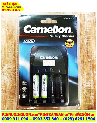Camelion BC-0905A Bộ sạc kèm sẳn 2 pin sạc Camelion AlwaysReady NH-AAA1100ARBP2-1.2v)