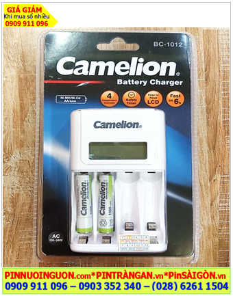 Camelion BC-1012, Bộ sạc pin AAA kèm sẵn 2 Pin sạc Camelion NH-AAA1100ARBP2 AlwaysReady
