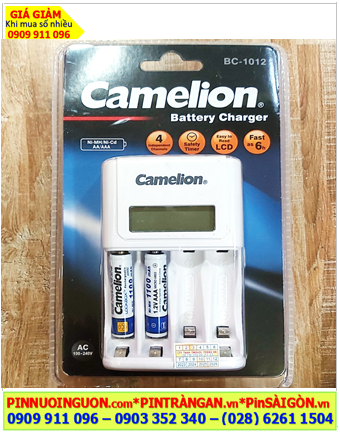 Camelion BC-1012 _Bộ sạc kèm sẳn 2 pin sạc Camelion NH-AAA1100LBP2 LockBox 1.2v ( màn hình LCD, sạc nhanh 6 giờ)