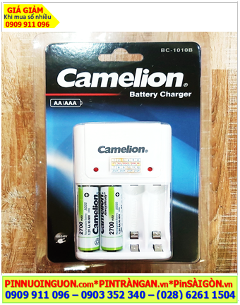 Camelion BC-1010B, Bộ sạc pin AA Camelion BC-1010B kèm 2 pin Camelion AlwaysReady AA2700mAh 1.2v