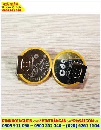 Pin CDA BR2335 /Chân thép hàn, Pin 3v Lithium BR2335 (300mAh, 23mm x 3.5mm) Chịu nhiệt cao