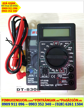 Đo điện MultiMeter DT-830B, Ampe Kìm đo dòng điện AC và DC DT-830B Digital Multimeter chính hãng