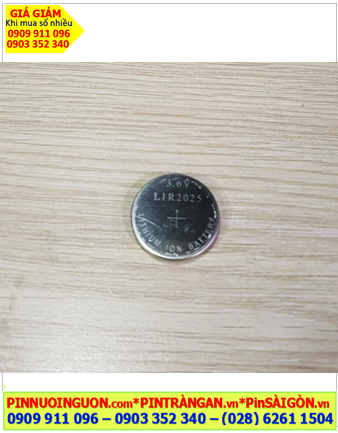 LIR2025 _Pin LIR2025; Pin sạc lithium Li-ion 3.6v LIR2025 /Pin đồng xu sạc 3.6v Lithium chính hãng