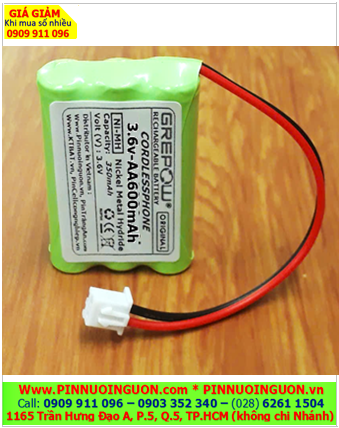 Pin sạc NiMh 3.6v-AA600mAh, Pin điện thoại bàn không dây Panasonic 3.6v-AA600mAh chính hãng |Bảo hành 6 tháng