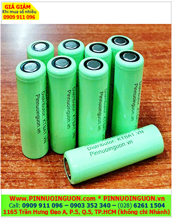 Pin sạc 1.2v AA1700mAh, Pin sạc công nghiệp đầu bằng NiMh AA1700mAh 1.2v, Cell pin NiMh AA1700mAh 1.2v