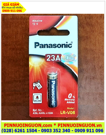 Pin 12v LR-V08 _Pin A23; Pin Remote điều khiển xe Ôtô Panasonic LR-V08 A23 /Loại Vỉ 1viên